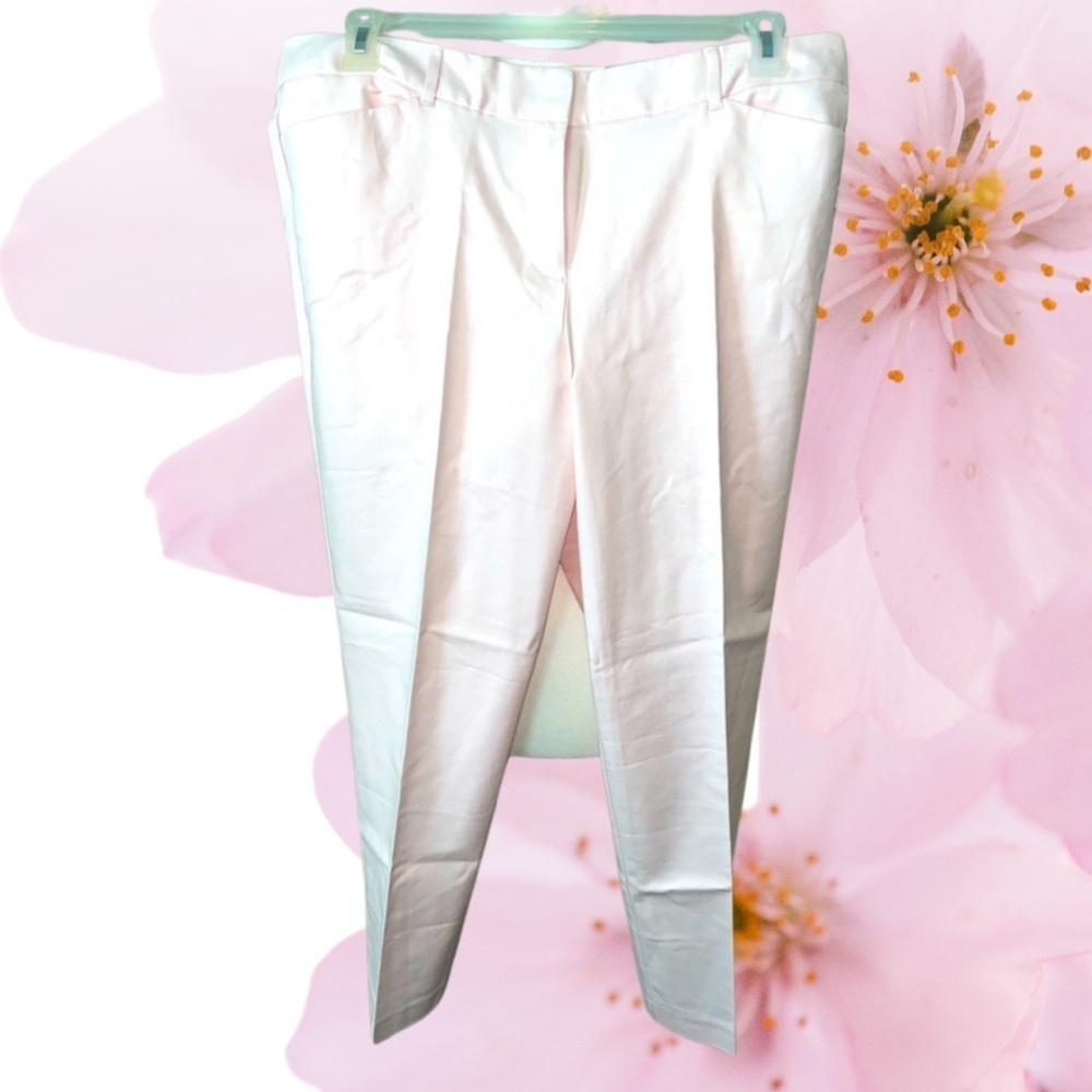 NWT Liz Claiborne Emma Classic Pink slim leg ankle pants, Size 12
